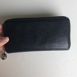 Black Gucci large wallet